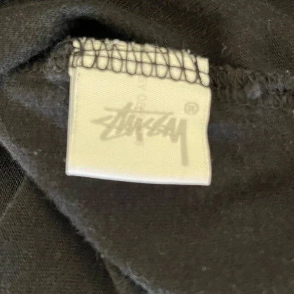 Stussy T-Shirt Men’s Black Small Pink Rose Skate Surf - Picture 4 of 5